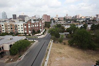 This East 11th Street view demonstrates the ARA district's prime location near Downtown.