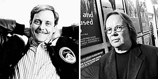 Current TFC director Tom Copeland (r) is identified closely in style and ability with the commission's first director, Warren Skaaren (l).