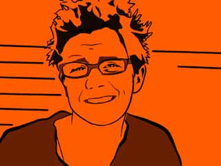Last year, Internet portal Earthlink aired a series of commercials whose style bore a resemblance to that of Bob Sabiston, whose Flat Black animation studios produced the still above as a parody of the Earthlink ads.