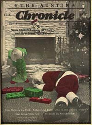 Co-publisher Joe Dishner posed as Santa. We promised we would never tell. Oops!