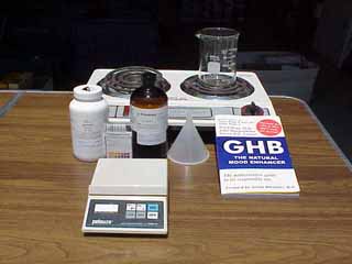 Chemicals, equipment, and instructions for manufacturing GHB, aka Easy Lay