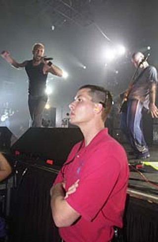 S.W.E.A.T.'s Ted Harris keeps lookout while 311 gets rowdy.