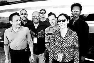 (l-r): Jimmie Vaughan, Charlie Whittington, Bill Willis, George Rains, Billy Pittman, Lou Ann Barton, and Greg Sain