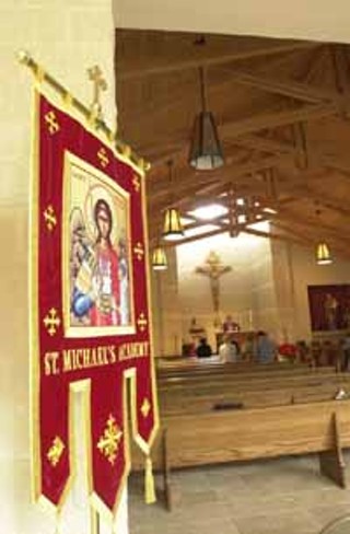 At St. Michael's new chapel, Mass is celebrated daily and required weekly for students.
