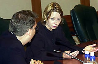 Breakey at the Texas Book Festival, explaining her artistic process.