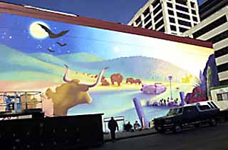 The new Hard Rock Cafe mural on Sixth Street