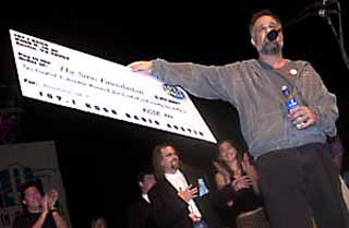 KGSR's Jody Denberg brings the cash at the Austin Music Awards <br>(Peyton Wimmer below, center).