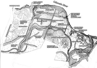 Phase I of the Colorado River Park creates a Montopolis Youth Complex of playgrounds and ballfields, adds to Austin’s hike-and-bike trail complex, and opens up a picnic area in the middle. The Colorado River forms the northern boundary of most of the park, excluding the nature preserve north of the river. The city will also stabilize the riverbank and add erosion controls, which will be further buffered by an unimproved nature area in the northernmost part of the park. This plan was the result of a series of contentious meetings with input from neighborhoods, sports lovers, environmentalists, and other stakeholders.