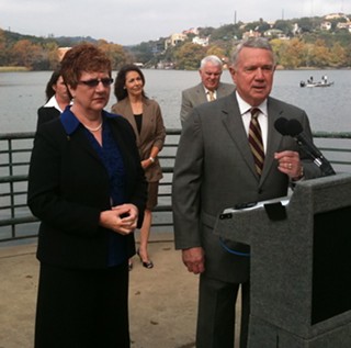Austin state Rep. Valinda Bolton and Mayor Lee Leffingwell
