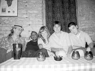 Backstage at Stubb's (l-r): John Bush, Mike Hale, Pike, Wayne Sutton, Danny Beltran
