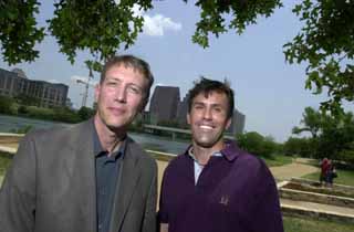 Steve Guengerich, co-director of the Austin Clean Energy Initiative, and Richard Amato, director of Austin's Clean Energy Incubator