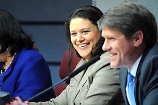 AISD Superintendent Meria Carstarphen and board President Mark Williams