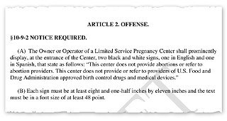 Austin could become the second city in the nation to require crisis pregnancy centers to post a consumer alert, as proposed in this ordinance.