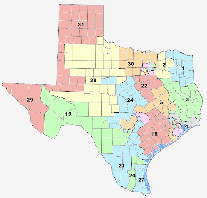 Senate Redistricting Chops Up Travis County: Austin split four ways in ...