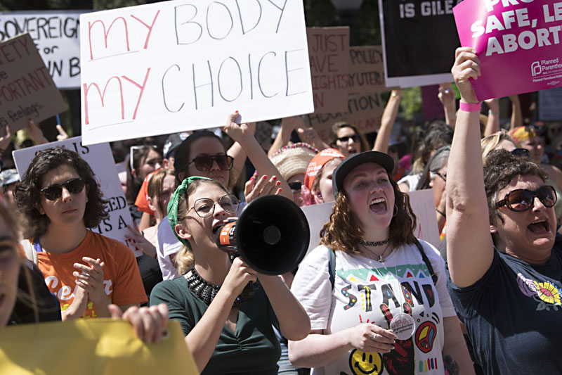 Pro-Choice Demonstrators Turn Out by the Thousands