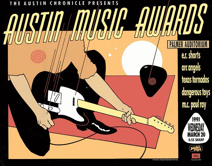 Austin Music Awards 1990-1991 Poster