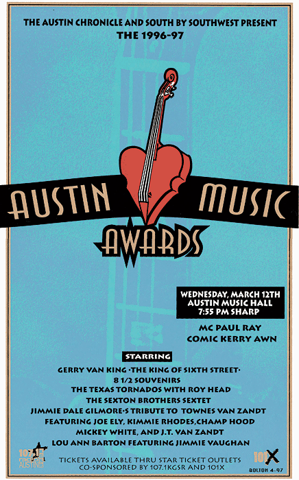 Austin Music Awards 1996-1997 Poster