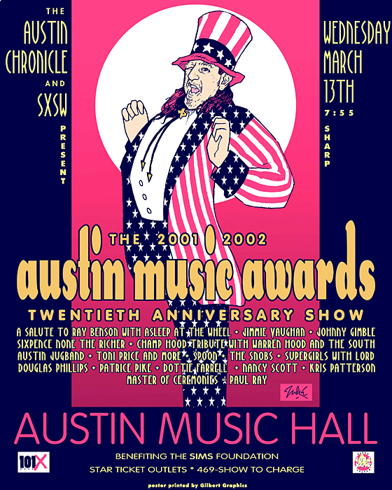 Austin Music Awards 2001-2002 Poster