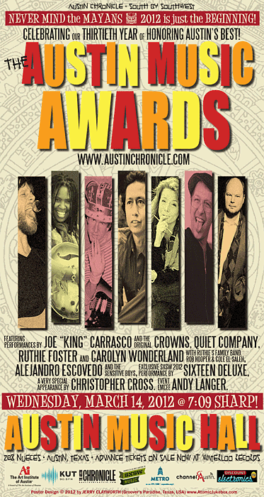 Austin Music Awards 2011-2012 Poster