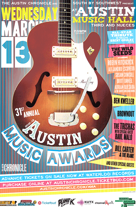 Austin Music Awards 2012-2013 Poster